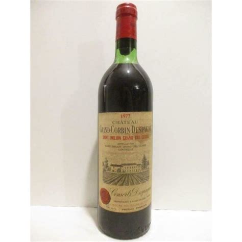 Saint émilion château grand corbin despagne grand cru classé rouge 1977