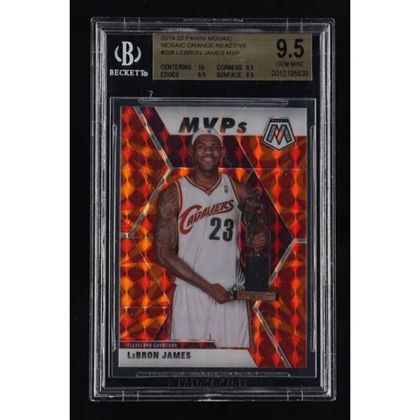 Lebron James Panini Mosaic Mosaic Orange Reactive Mvp Bgs