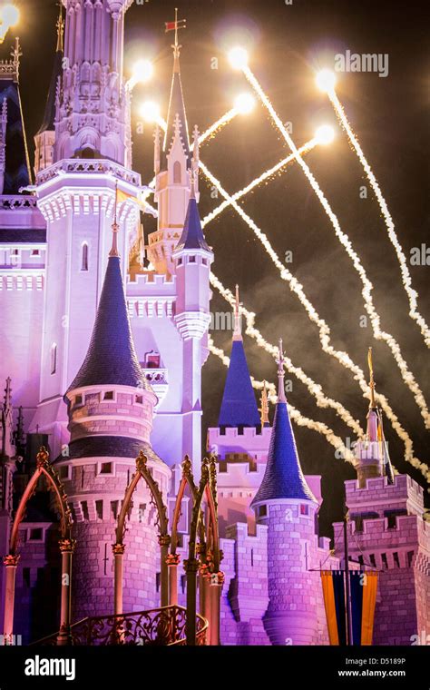 Disney's Wishes Fireworks Show Stock Photo - Alamy