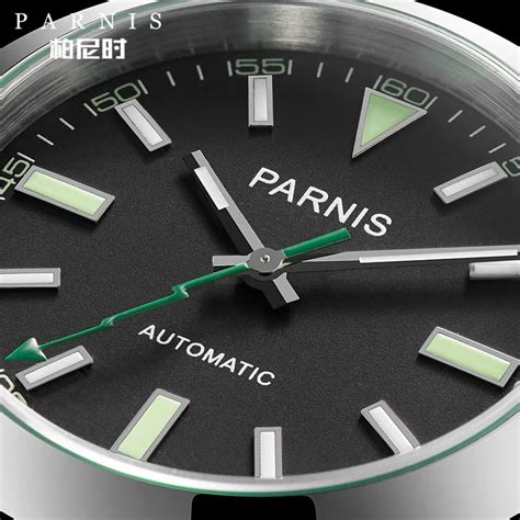 Parnis 40mm Mechanical Automatic Men Watches Sapphire Crystal Casual