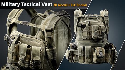 Artstation Military Tactical Vest Full Tutorial 3d Model Tutorials