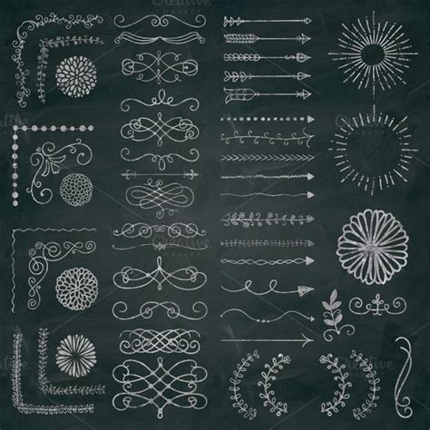 50 Png Chalk Drawing Elements Chalk Drawings Chalk Design Elements