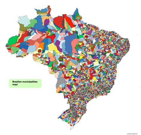 Brazil's municipalities map! : r/MapPorn