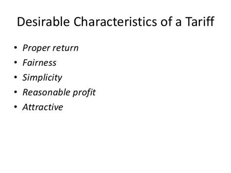 tariff and its types