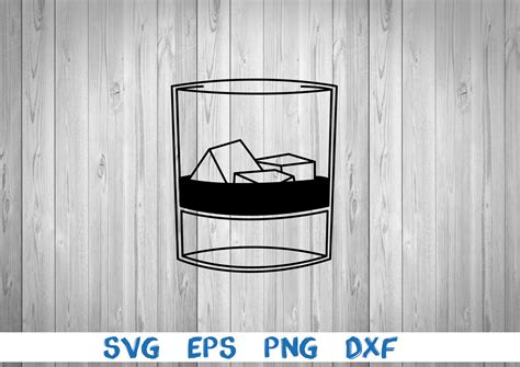 Whiskey Glass Silhouette Picture Svg Png Eps Dxf Etsy