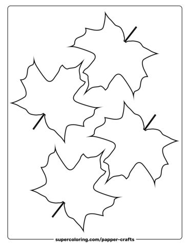 4 Leaves of Sugar Maple Template | Free Printable Papercraft Templates