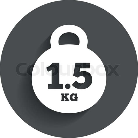 Gewicht Zeichen Symbol. 1,5 Kilogramm (kg). Mail-Gewicht | Stock-Vektor ...
