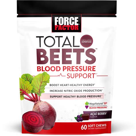 Force Factor Total Beets Blood Pressure Support Soft Chews Ct