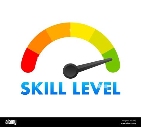 Skill Level Meter Measuring Scale Skill Level Speedometer Indicator