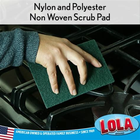 Lola Pot Brite Scouring Pad Heavy Duty Nylon Fiber Scrubber Rust