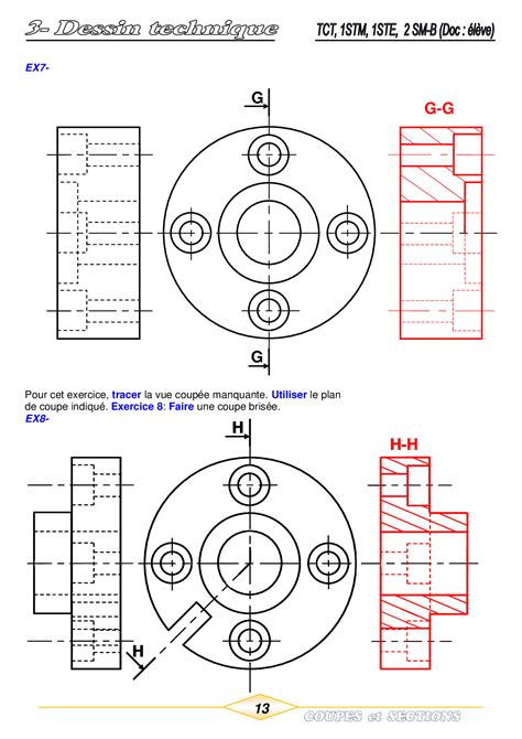 Coupes Et Sections Exercices Non Corrigés Alloschool