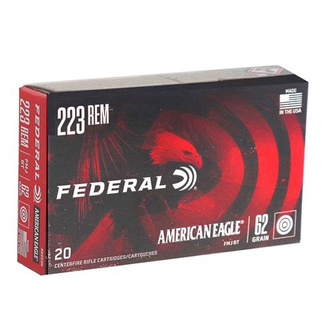 Federal American Eagle 223 Remington Ammo 62 Grain FMJ