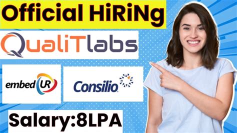 EmbedUR QualiTlabs Consilio Hiring Freshers Batch 2019 2023 Off