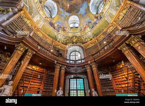 Interior Of Austrian National Library Old Baroque Library Of Hapsburg