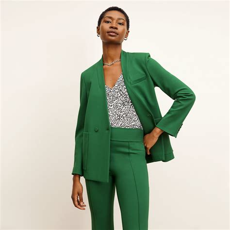 Janette Blazer Light Ponte Shamrock M M Lafleur