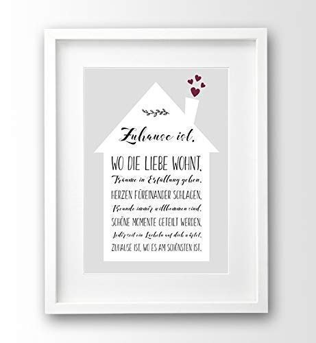 Poster Hausordnung A4 Ohne Rahmen Spruch Liebe Geschenk Familie