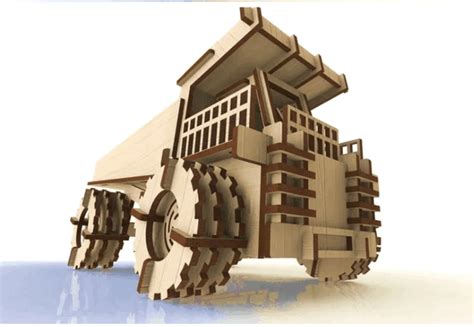 Laser Cut 3d Puzzle Wooden Toy Truck Cdr File Vectors File