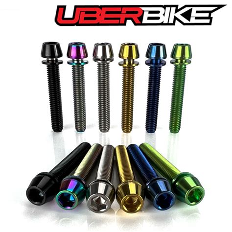 Uberbike Titanium M6x38mm Disc Brake Caliper Mount Bolt Upgrade Kit