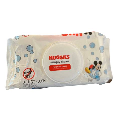 Huggies Simply Clean Baby Wipes Unscented With Aloe and Vitamin E Soft Pack Case/512