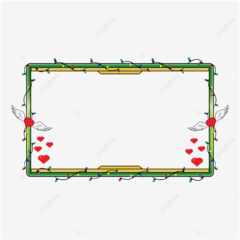 Red Heart Frame Vector Png Images Valentine Stream Overlay With Red