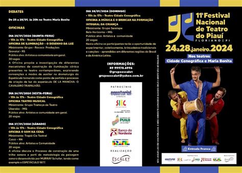 11º Festival Nacional de Teatro do Piauí contempla Floriano 4 dias