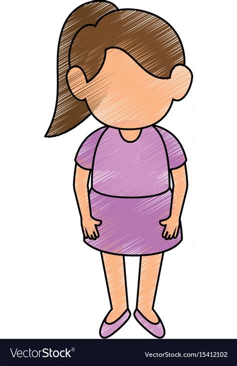 Girl stand up Royalty Free Vector Image - VectorStock