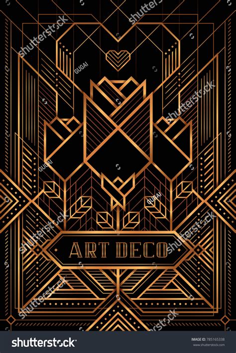 Great Gatsby Deco Style Vector Golden Stock Vector (Royalty Free ...