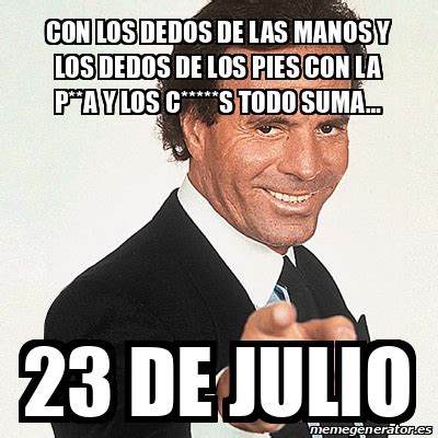 Meme Julio Iglesias Con Los Dedos De Las Manos Y Los Dedos De Los