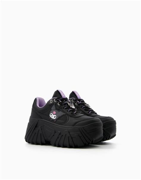 Bershka Plateau Sneaker Kuromi Damen 34 Schwarz Von Bershka Für 5999