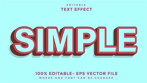 Efecto De Plantilla De Dise O De Efecto De Texto Editable Simple De