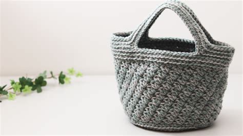 【100均毛糸】【かぎ針編み】簡単、柄編み、バケツ型バッグ編みましたcrochet Bag モコタロウブログ 編み物