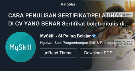 CARA PENULISAN SERTIFIKAT PELATIHAN DI CV YANG BENAR Sertifikat Boleh