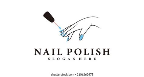 Nail Polish Logo Design Style Creative Stock Vector (Royalty Free ...