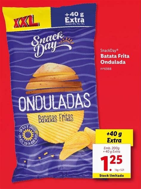 Promo O Snackday Batata Frita Ondulada Em Lidl