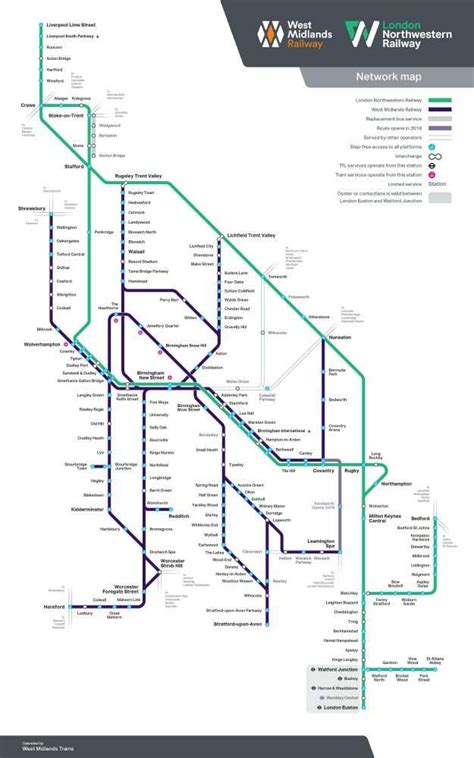 West Midlands Rail Map