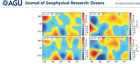 A B Four Year Mean Relative Vorticity Advection Hui R H Hfi And