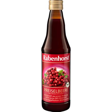 Rabenhorst Preiselbeer Muttersaft 330 Ml 4 55