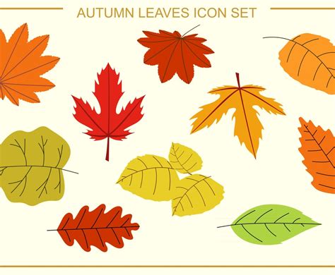 Autumn Leaves Icon Set