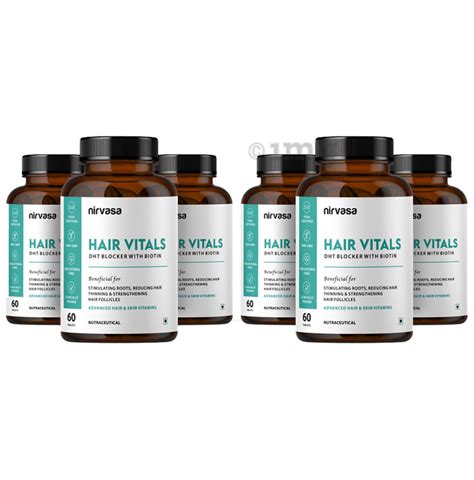 Nirvasa Hair Vitals Dht Blocker With Biotin 60 Tablet Each Buy Combo