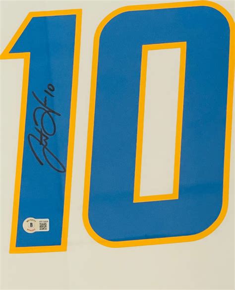 Justin Herbert Autographed Framed Los Angeles Chargers Jersey (Beckett ...