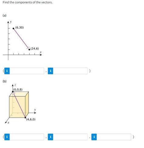 Solved Find The Components Of The Vectors A