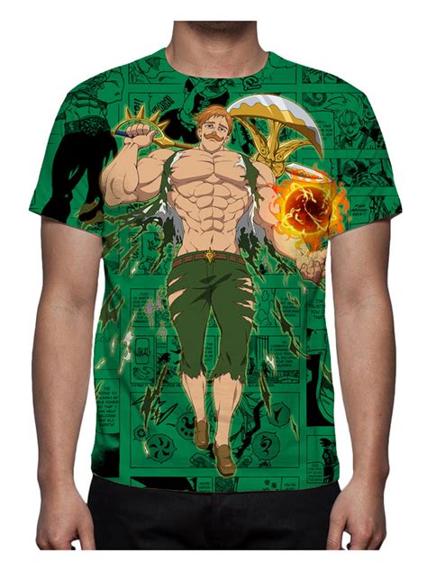 Camiseta Nanatsu No Taizai Escanor Estampa Total Elo