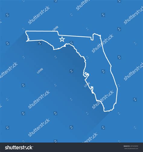 Line Map of Florida - Royalty Free Stock Vector 297435059 - Avopix.com