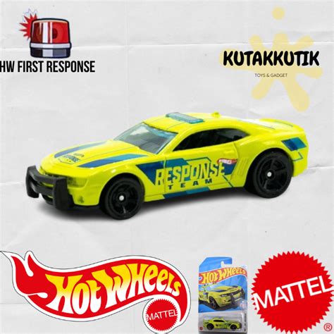 Hot Wheels Mobil Patroli Polisi Camaro SS Response Team Hijau Lot D HW First Response
