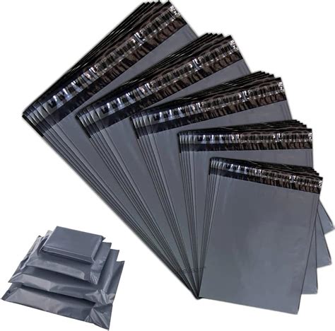 Pack Of 50 17 X 24 Inch Grey Plastic Mailing Bags Mixed Sizes Small