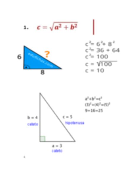 SOLUTION Teorema De Pit Goras Studypool