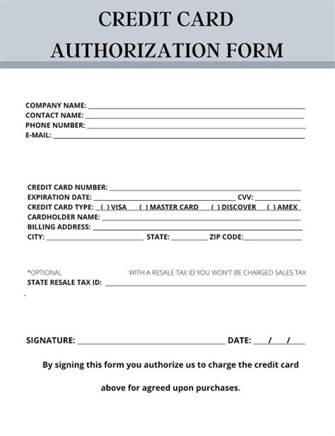 Free Tips To Use A Credit Card Authorization Form PDF WPS PDF Blog