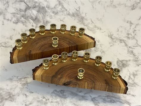 Menorah - Natural Edge Wood - Your Geek Partners