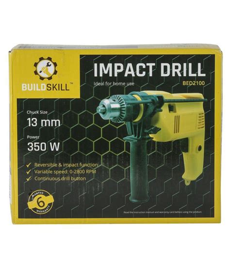 Buildskill Impact Mm Reversible Semi Hammer Drill Hss Masonary