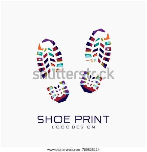 Shoe Print Logo Color Shoe Print Stock Vector (Royalty Free) 780838114 ...